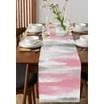 thumbnail image 4 of Boanket Pink Gray White Table Runner - 48 Inch Long, Kitchen Dining Table Runner Dresser Scarves, Contemporary Simple Abstract Mottled Farmhouse Home Decor for Coffee Table Wedding Party Banquet, 4 of 8