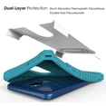 thumbnail image 4 of White/Turquoise Tri-Shield Rugged Case Cover [with Metal Kickstand + Wrist Strap Lanyard] for LG Stylo 5, Stylus-5, 4 of 9