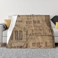 thumbnail image 1 of XMXT Throw Blanket, News Old Fashioned Prints Machine Washable Blankets for Sofa, 50 x 40 inches Brown, 1 of 9