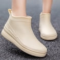 thumbnail image 5 of NOKIO Ladies' Waterproof Ankle Rubber Boots Women's Rain Slip Casual Shoes Short Ankle Boots Outdoor Fashion Women's Casual Shoes Women'S Pull-On Rain Boots Ladies' Trendy Waterproof Ankle Rain Boots, 5 of 8
