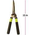 thumbnail image 2 of Garden Guru Hedge Shears Clippers for Trimming, 15 inch High Carbon Steel Hedge Clippers with Comfort Grip Handle (2 Pack), 2 of 6