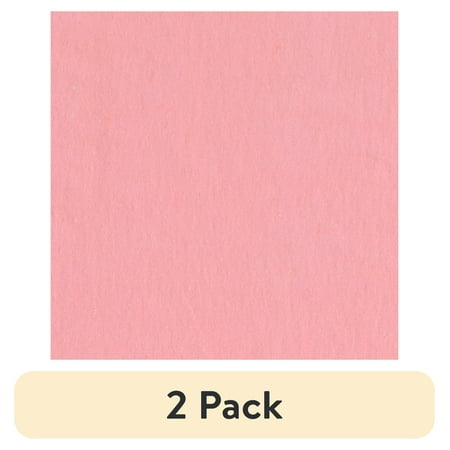 (2 pack) Mainstays 1.5 Yards 100% Cotton Light-weight Flannel Solid, Light Pink, 42" Wide for Crafts