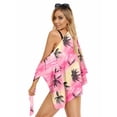 thumbnail image 5 of Nlife Women Hawaiian Swimsuit Cover Up Short Side Split Beach Bikini Warp Skirt Tropical Bathing Suit Coverups, 5 of 8
