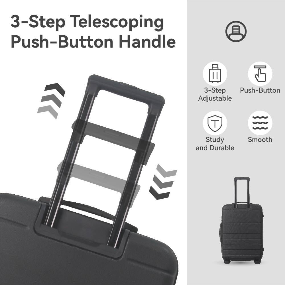 3-Piece 20''24''28'' Hardshell Luggage Sets, 360-Degree Spinner Unisex Suitcase Sets with TSA Lock