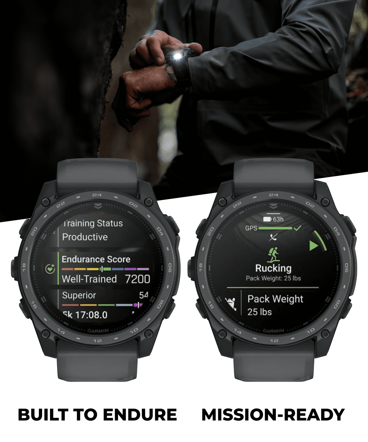 Garmin Tactix 8 51mm Cerakote, Premium Tactical GPS Smartwatch, AMOLED Display, Applied Ballistics Solver, Slate Gray Premium Cerakote Coating w/ Wearable4U Black Earbuds Bundle