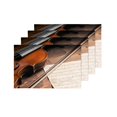 thumbnail image 4 of MKHERT Vintage Sheet Music and Violin Placemats Table Mats for Dining Room Kitchen Table Decoration 12x18 inch,Set of 4, 4 of 4