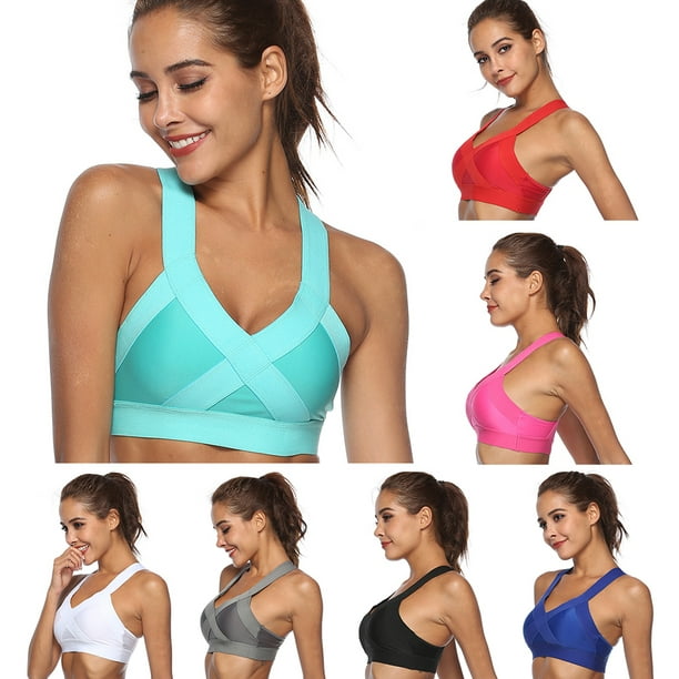 Sports Bra Tank Tops for Women with Back Phone Pocket Running Yoga Bras  Padded Wireless Workout Activewear