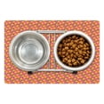 thumbnail image 1 of Lemon Pet Mat for Food and Water, Lemons with Leaves on a Background of Hazy Polka Dots, Non-Slip Rubber Mat for Dogs and Cats, 18" X 12", by Ambesonne, 1 of 2