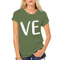 thumbnail image 2 of Baqcunre Valentine'S Day Shirts For Women Men And Women With With Love Printed Couple T Shirt Short Sleeve Top(Army Green XS-4XL),Womens Tops Graphic Tees For Women Shirts For Women Womens Tops, 2 of 7