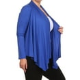 thumbnail image 4 of Women's Plus Size Long Sleeves Loose Fit Solid Open Cardigan, 4 of 4