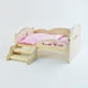 thumbnail image 3 of Cama de simución con escaleras, , muebles en mini para muñeca bebé de 1/6 30cm, accesorio de muebles de madera Llevar CUTICAT cama de muñeca, 3 of 8