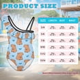 thumbnail image 7 of Uorisanigo Girls One Piece Swimsuits Capybara Blue Heart Swimwear Bathing Suit Size 13-14 Ruffle Single Spaghetti Strap Sport Summer Beach Swimwear, 7 of 7