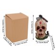 thumbnail image 4 of EUDIDV Creepy Skeleton Halloween Various Skull Ornaments Ghost Festival Rose Skull Resin Crafts Horror Felling Decoration Halloween Skeleton Decoration, 4 of 6