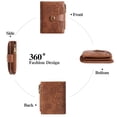 thumbnail image 4 of GAEKEAO Wallet for Women RFID Blocking Vegan Leather Bifold Card Holder Compact Zipper Pocket Wallets with 4 ID Windows, 4 of 8