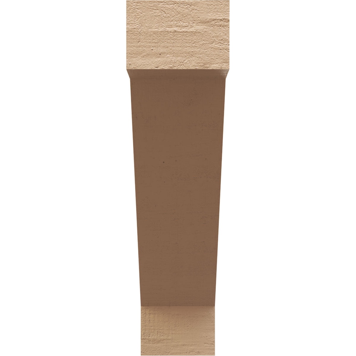 6"W x 24"D x 24"H Thin Burlington Rough Cedar Woodgrain TimberThane Corbel, Primed Tan