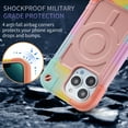 thumbnail image 3 of iPhone 13 Pro Max Case, [Compatible with MagSafe] Heavy Duty Drop Rugged Shockproof Durable Frame Protective Anti-Scratch Bumper Case for Apple iPhone 13 Pro Max 6.7 Inch 2021 Release,Rainbow, 3 of 5