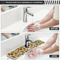 thumbnail image 5 of Autumn Sunflowers Maple Sink Splash Guard for Faucet 2 Packs Faucet Absorbent Mats, Retro Fall Watercolor Faucet Handle Drip Catcher Quickly Drying Mat for Kitchen Counter Bathroom RV, 14.9"x5.5", 5 of 7
