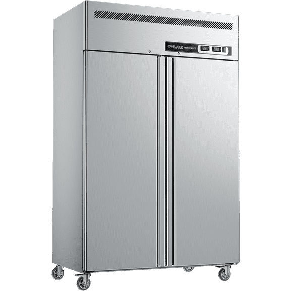 Coolake Commercial Refrigerator and Freezer Combo, 48" W Dual Temperature Zones, 36 Cu.ft 2 Door
