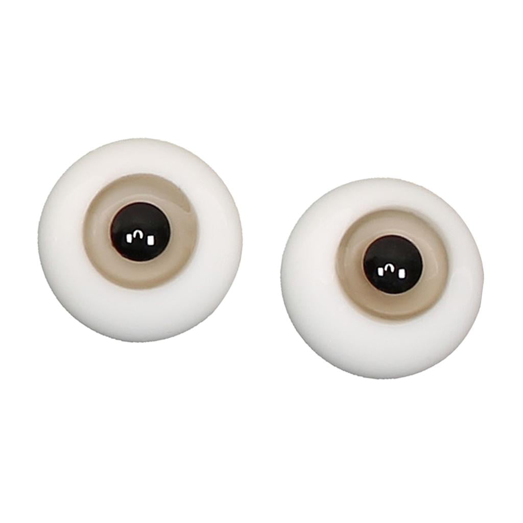 HUAA Eyeballs for Crafts,Pure Handmade Design Glass Fake Eyes, Eyeball 1  Pair,Suitable for Dolls, Masks, 10 color options