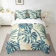 thumbnail image 2 of Manfei Palm Leaves Bedding Sets Twin Size,Tropical Botanical Comforter Sets with Sheets,Green Yellow Bed in a Bag Twin Size For Men Women,Super Cozy Bedroom Decorative Reversible,7-Piece, 2 of 7