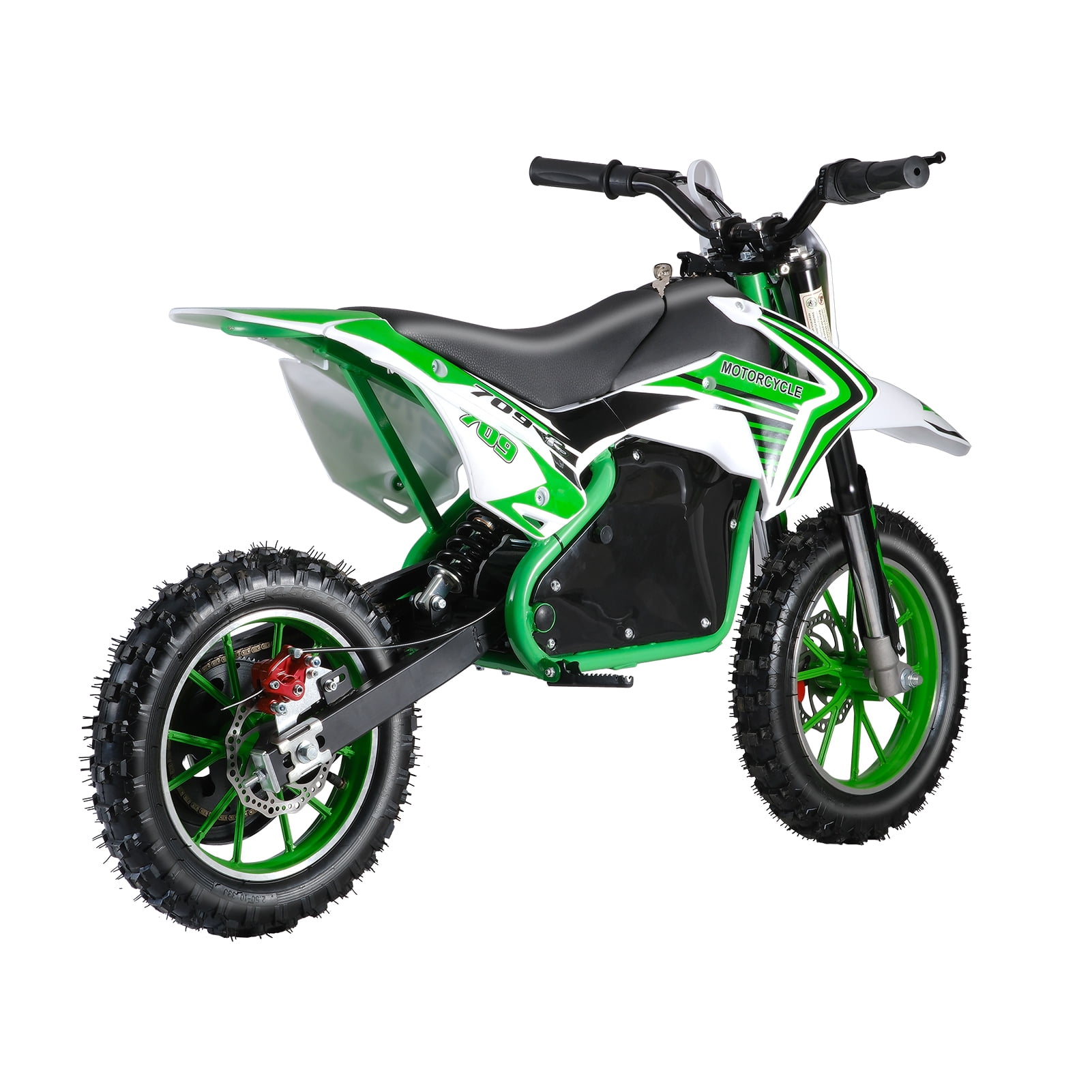 AOJA Dirt Bike, Rocket Electric Motocross Bike, Off Road Mini Motorcycle, Electric Pocket Motorbike with Mechanical Disc Brakes, 10 Inch Tires
