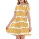 thumbnail image 3 of Teen Girls Dresses Tie-Dye Cold Shoulder Dress Soft Comfortable and Stylish for Casual Wear and Special Occasions ,Sie:130, 3 of 7