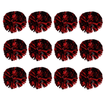 YOUHO Cheerleading Pom Poms with Baton Handle for Team Spirit Sports Dance Cheering Kids Adults(12 packs)