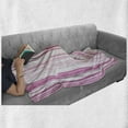 thumbnail image 6 of Pale Pink Soft Flannel Fleece Throw Blanket, Vertical Striped Abstract Color Bands Straight Lines Geometric, Cozy Plush for Indoor and Outdoor Use, 70" x 90", White Pale Pink, by Ambesonne, 6 of 6
