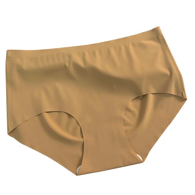Sous-vêtements Sans Couture pour Femmes Taille Haute Bikini Extensible Invisible Culottes Douces et Soyeuses Hipster