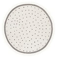 thumbnail image 2 of Safavieh Easy Care Mayra Solid Cotton Machine Washable Area Rug, Ivory/Black, 5' x 5' Round, 2 of 9