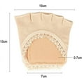 thumbnail image 5 of Open Five Toes Socks Forefoot Pads Anti Slip Peep Toe Half Socks Lace Toe Topper Invisible Half Socks for High Heels/Flat Shoes/Casual Shoes/sandals, 5 of 6