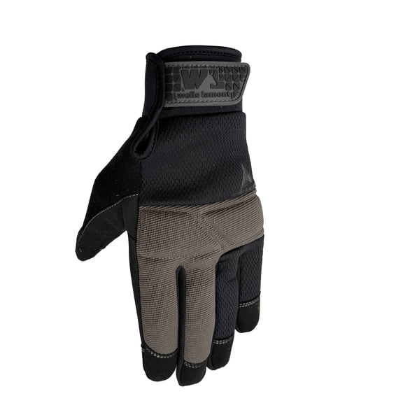 Wells Lamont Mens Work Gloves, Synthetic Leather, Black, Large