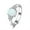 SL, variant on EGNMCR Rings Opal Ring Round Opal White Stone Hand Jewelry Fashion Jewelry Ring Ring