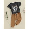 thumbnail image 3 of Jxzom Toddler Baby Boy Easter Outfit 6M 12M 18M 2T 3T Mr Steal Your Eggs Short Sleeve Bunny Print T Shirt Tops Summer Clothes Sets, 3 of 8