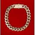 thumbnail image 5 of 14k Real Gold Miami Cuban Link Chain with Zirconia Box Lock Necklace and Bracelet , 5.2mm - 11mm Real 14K Yellow Gold, 14k Gold Chain (Width:7mm; Necklace length:8;), 5 of 10