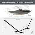 thumbnail image 6 of SUNCREAT Double Portable Hammock with Stand, 2 Person Hammock with Curved Spreader Bar, Balance Ropes Included, Dark Gray, 6 of 6