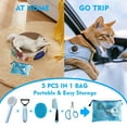 thumbnail image 7 of Pet Grooming Brush Kit, 5 Pcs Cat Grooming Supplies for Shedding & Matted Fur, Blue, 7 of 7