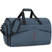 Carry on Garment Bags Convertible Suit Bag Waterproof Travel Duffle Bag for Men Blue