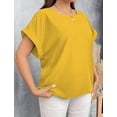 thumbnail image 2 of Plus Size Women's Fashion Crewneck T-Shirt - Summer Business Casual Top Comfort Clothes, 2 of 6