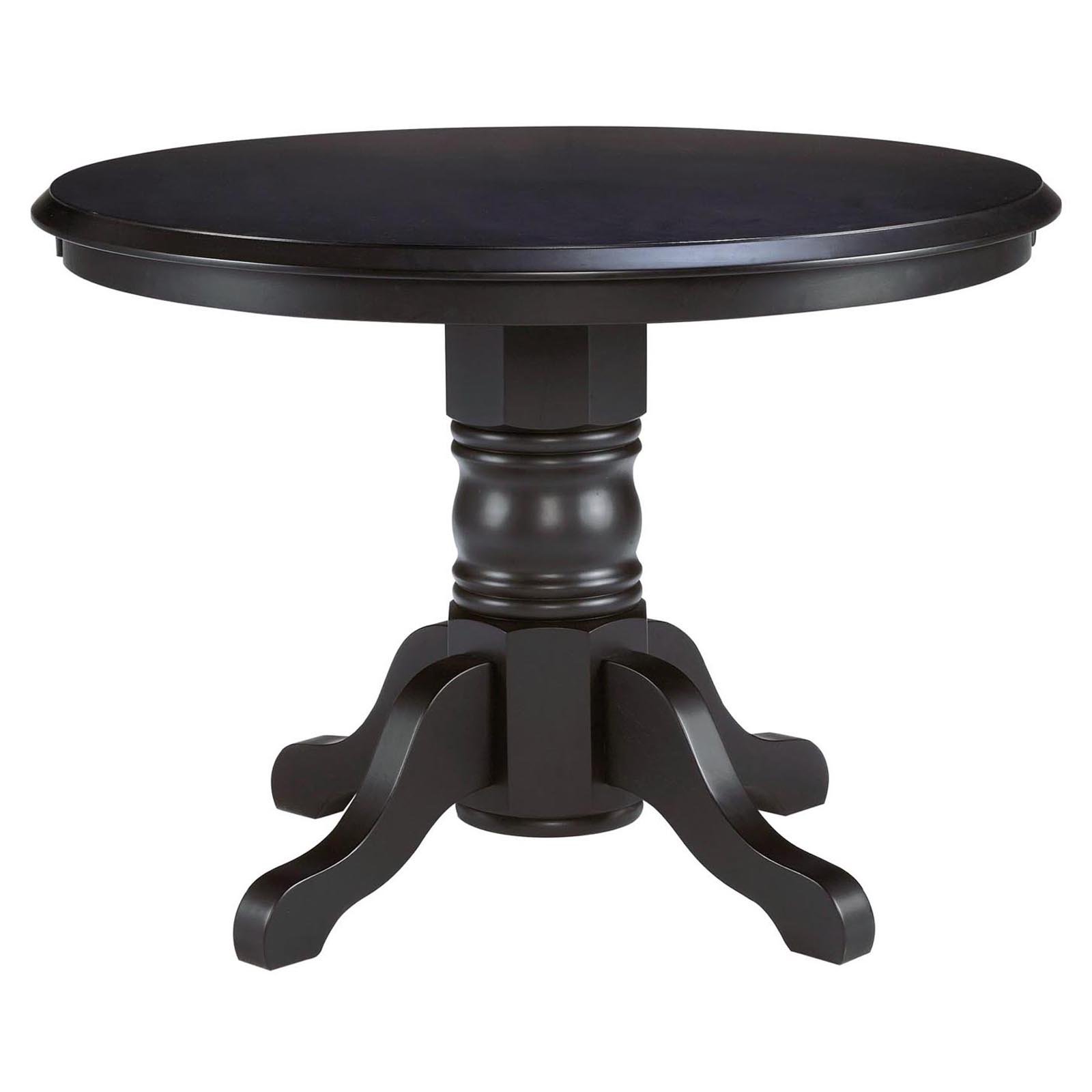Homestyles 5 Piece Wood Dining Set with Pedestal Table in Black - image 3 of 3