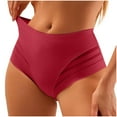 thumbnail image 2 of Oksale Womens Mesh Patchwork Underwear Plus Size Breathable Sexy Ladies Briefs Stretch Full Coverage Cotton Panties Wine L, 2 of 5