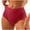 Wine, variant on Jamicy Women's Underwear High Waisted Tummy Control Stripe Lace Underwear Solid Color Mesh Shapewear Panties for Women