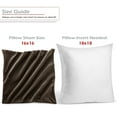 thumbnail image 3 of Nestl Velvet Throw Pillow Covers Solid Square Soft Decorative Pillow Cover for Sofa, 26" x 26", Chocolate Brown, Pack of 2, 3 of 8