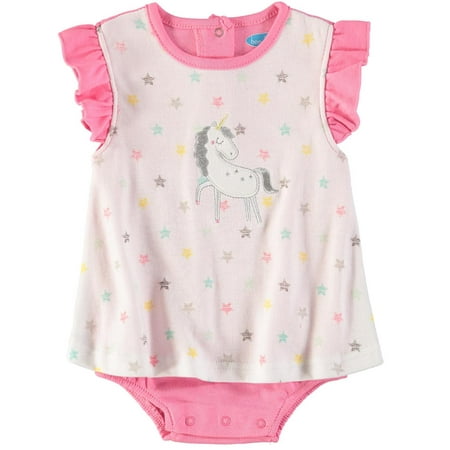 Bon Bebe Girls 0-9 Months Printed Flutter Sleeve Sunsuit (Multi 0/3 Months)