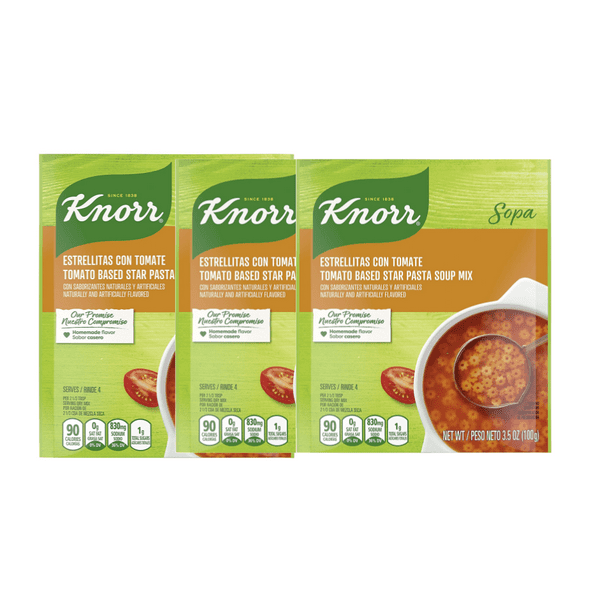 Knorr Soup Mix Tomato Based Star Pasta, 3.5 oz Pack of 3