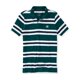 thumbnail image 1 of Aeropostale - Polo de rugby a rayas A87 para hombre, verde, mediano, 1 of 1