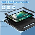 thumbnail image 3 of BMOUO Kids Case for iPad 5th/6th Generation (9.7-inch, 2017/2018), iPad Air 2 / iPad Pro 9.7 Case with Built-in Screen Protector, Shockproof Protective Cover with Handle Stand for Kids, Black, 3 of 8