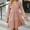 Pink, variant on TAGOLD Womens Dress,Women Fashion Casual Comfy Long SleeveleV-Neck Knee-High Dresses
