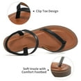 thumbnail image 6 of Ecetana Sandals for Women Soft Leather Strappy Flat Sandals for Women with Elastic Strap, 6 of 6