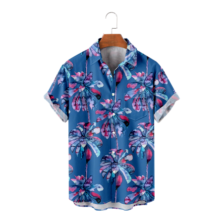 

MLFU Men s Women s Flamingo Short Sleeve Button Down Shirts Loose Fit Printed Hawaii Shirts Breathable Bowling Shirts for Men Women